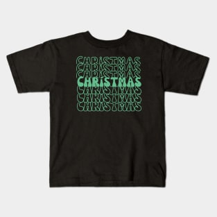 Retro Christmas Sunrise Kids T-Shirt